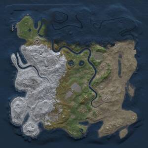 Thumbnail Rust Map: Procedural Map, Size: 3850, Seed: 805730633, 14 Monuments