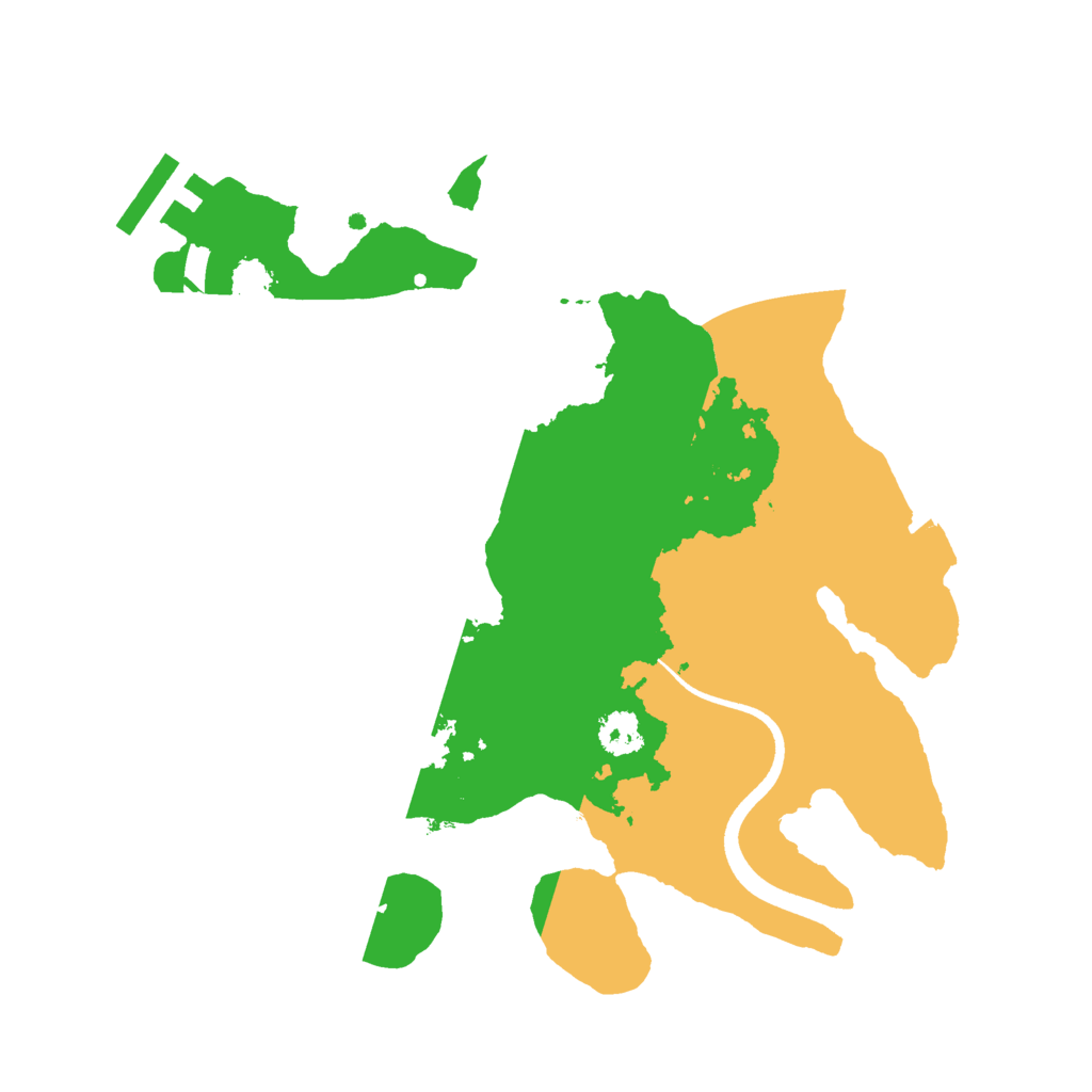 Biome Rust Map: Procedural Map, Size: 2500, Seed: 1288782333