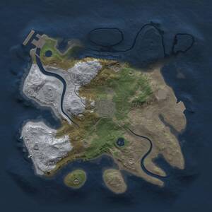 Thumbnail Rust Map: Procedural Map, Size: 2500, Seed: 1288782333, 5 Monuments