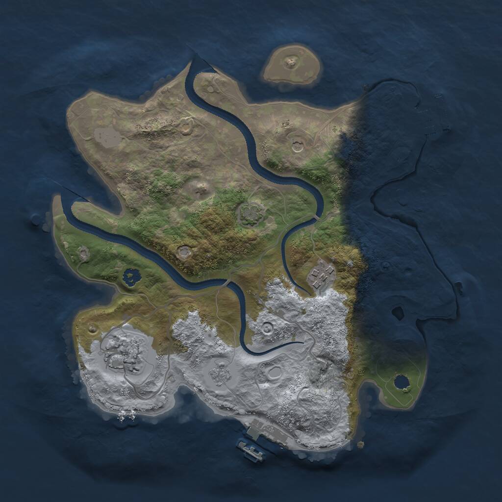 Rust Map: Procedural Map, Size: 2800, Seed: 36091895, 8 Monuments