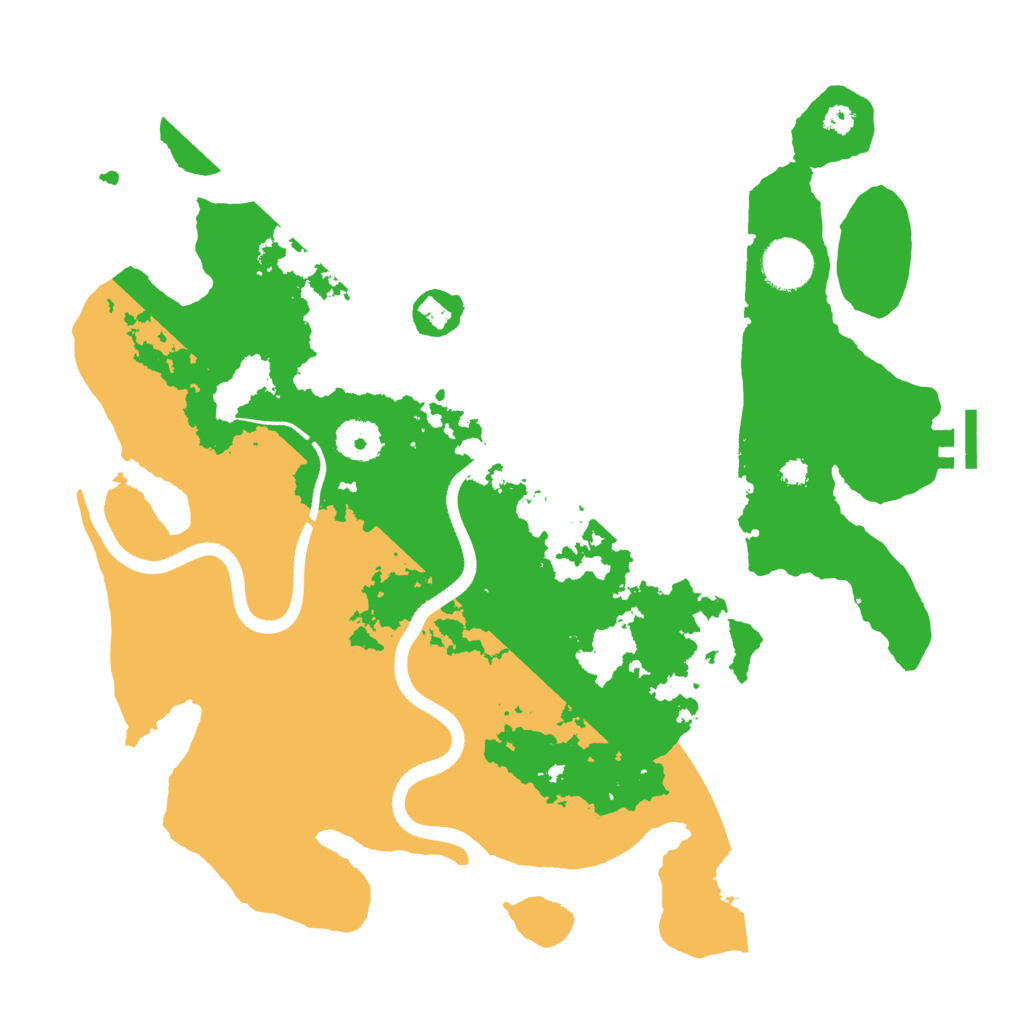 Biome Rust Map: Procedural Map, Size: 3500, Seed: 58642