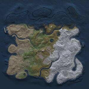 Thumbnail Rust Map: Procedural Map, Size: 3750, Seed: 1836715971, 13 Monuments
