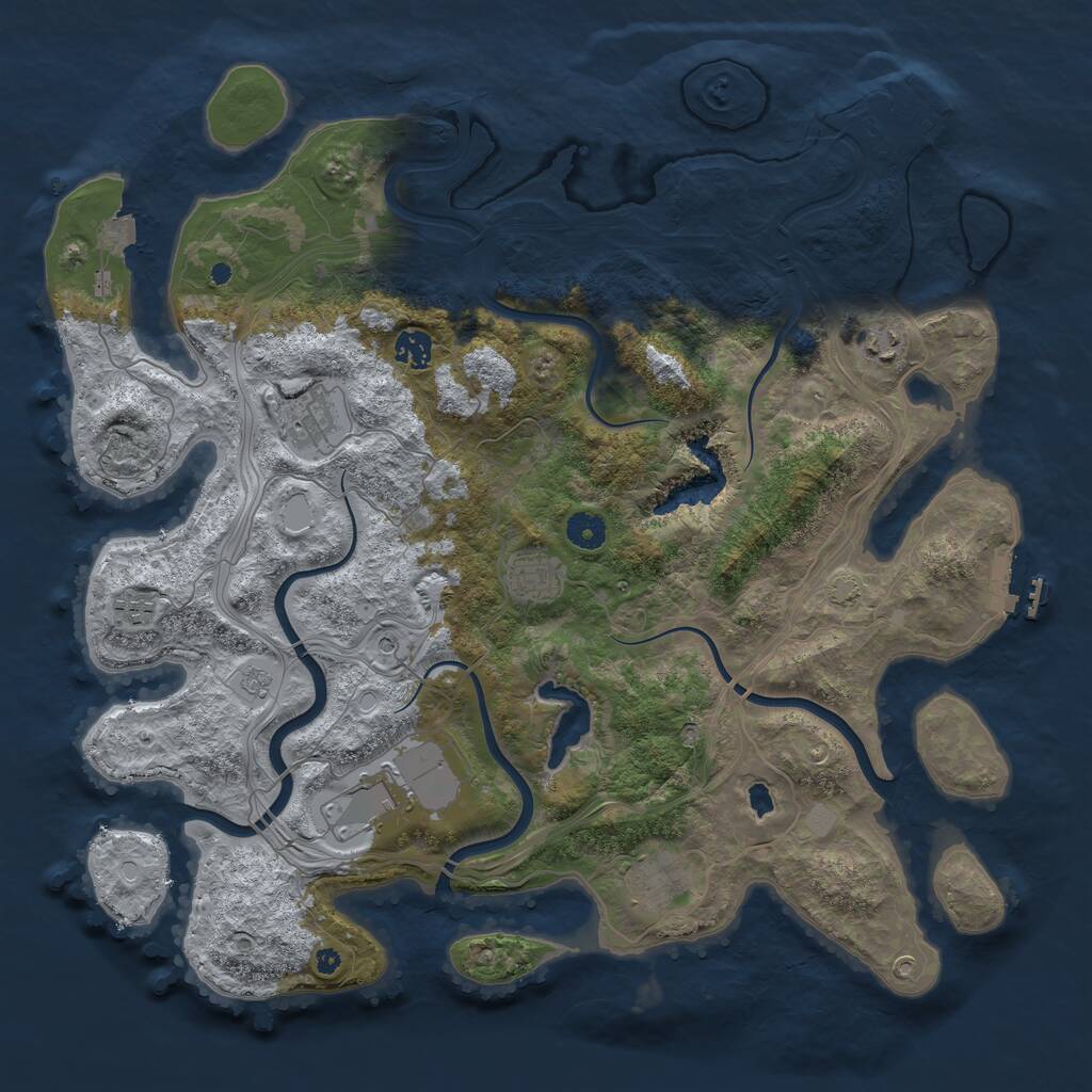 Rust Map: Procedural Map, Size: 4250, Seed: 2126, 13 Monuments