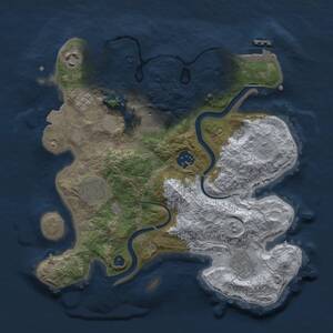Thumbnail Rust Map: Procedural Map, Size: 3000, Seed: 465398, 10 Monuments