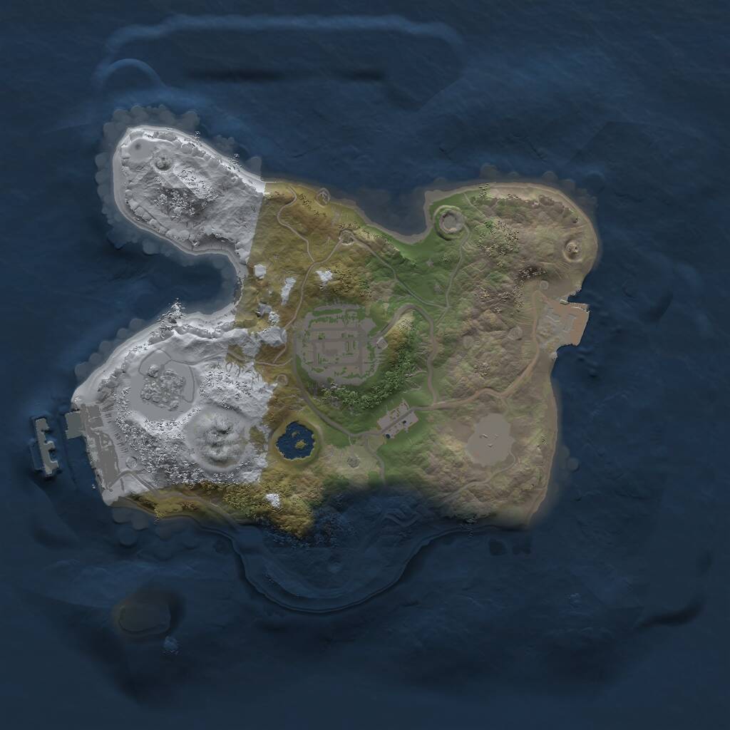 Rust Map: Procedural Map, Size: 2000, Seed: 499838691, 4 Monuments