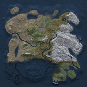 Thumbnail Rust Map: Procedural Map, Size: 3500, Seed: 617021534, 12 Monuments