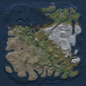 Thumbnail Rust Map: Procedural Map, Size: 4500, Seed: 930064272, 14 Monuments