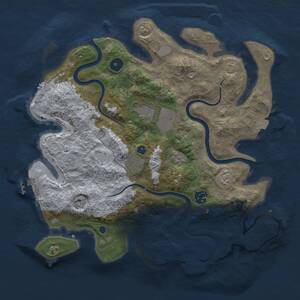 Thumbnail Rust Map: Procedural Map, Size: 3500, Seed: 970455179, 10 Monuments