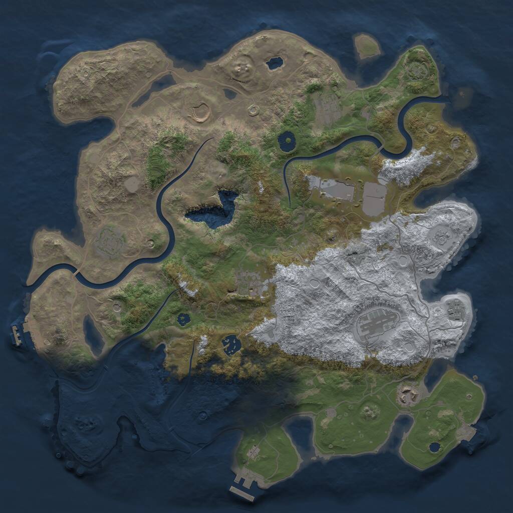 Rust Map: Procedural Map, Size: 4000, Seed: 2115571507, 15 Monuments