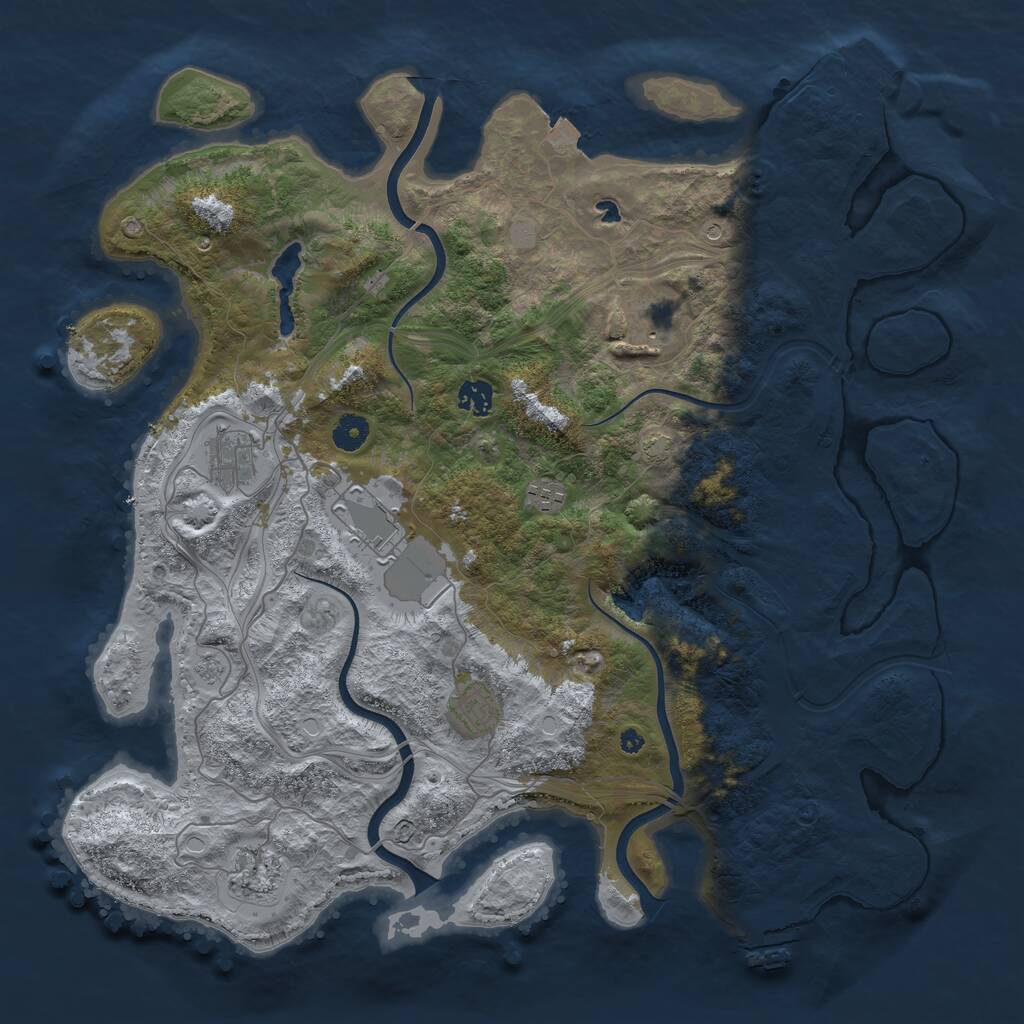 Rust Map: Procedural Map, Size: 4250, Seed: 1531955259, 13 Monuments