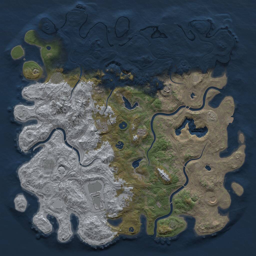 Rust Map: Procedural Map, Size: 5000, Seed: 211874592, 15 Monuments
