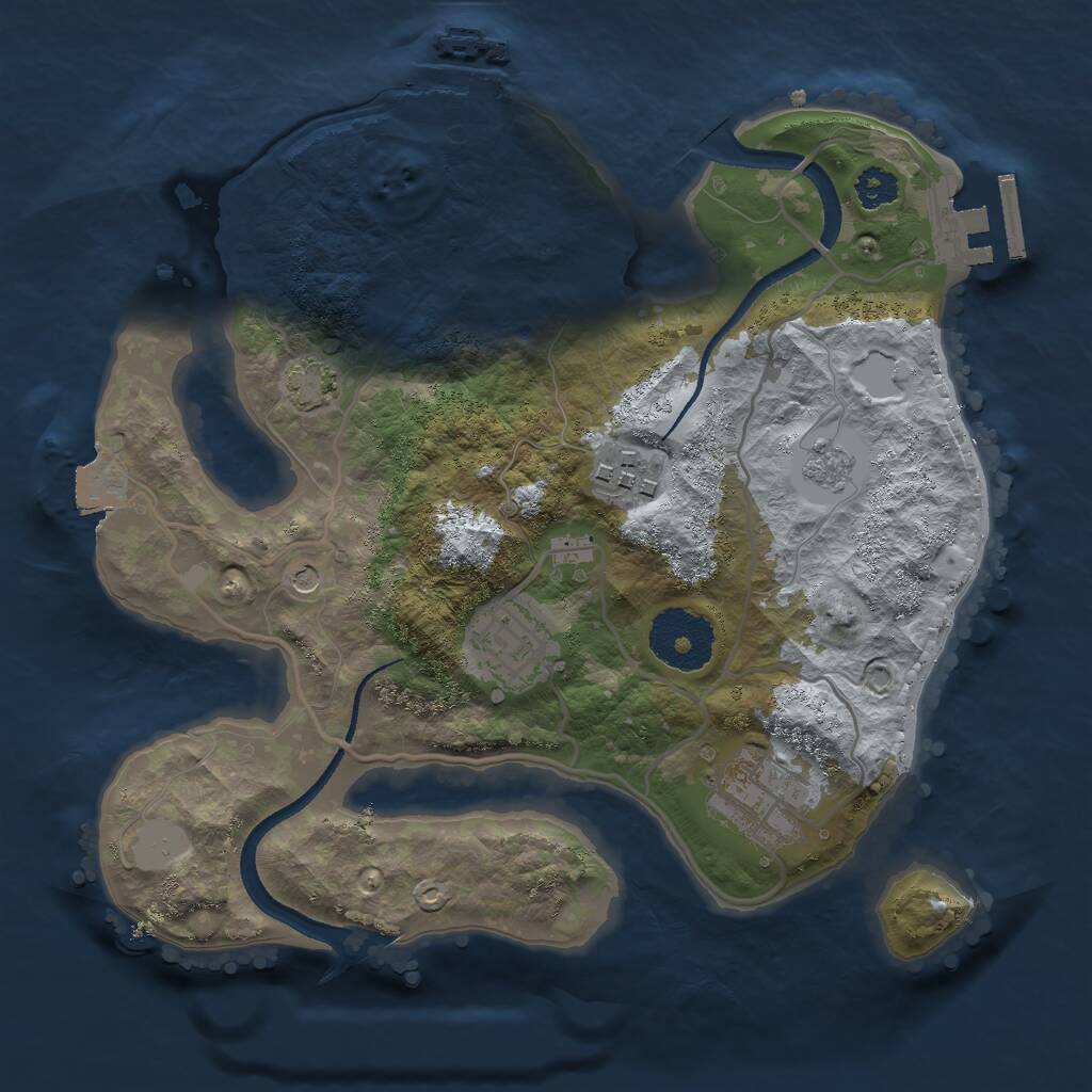 Rust Map: Procedural Map, Size: 2600, Seed: 1111111111, 9 Monuments