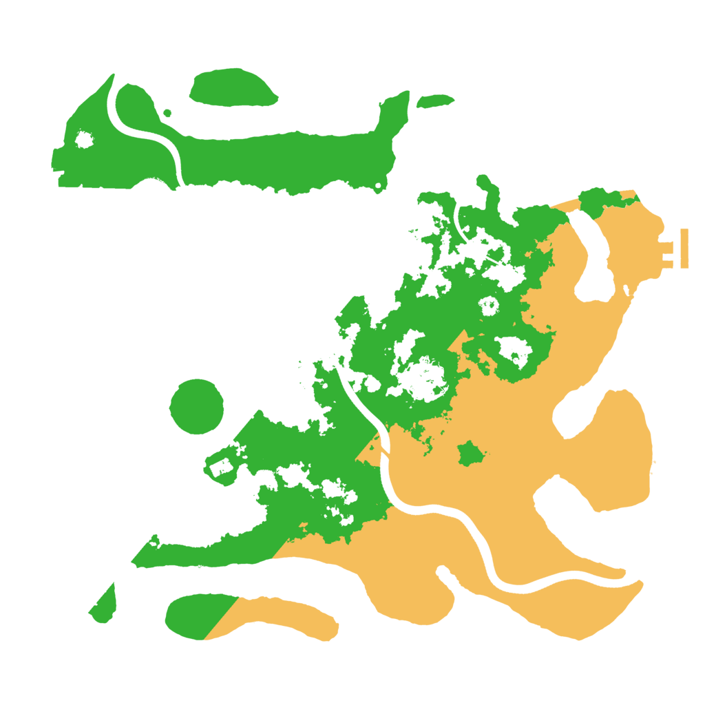 Biome Rust Map: Procedural Map, Size: 3600, Seed: 688997