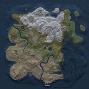 Thumbnail Rust Map: Procedural Map, Size: 3700, Seed: 455715369, 15 Monuments