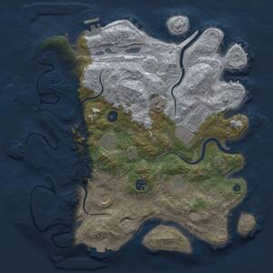 Thumbnail Rust Map: Procedural Map, Size: 3700, Seed: 1500968859, 13 Monuments