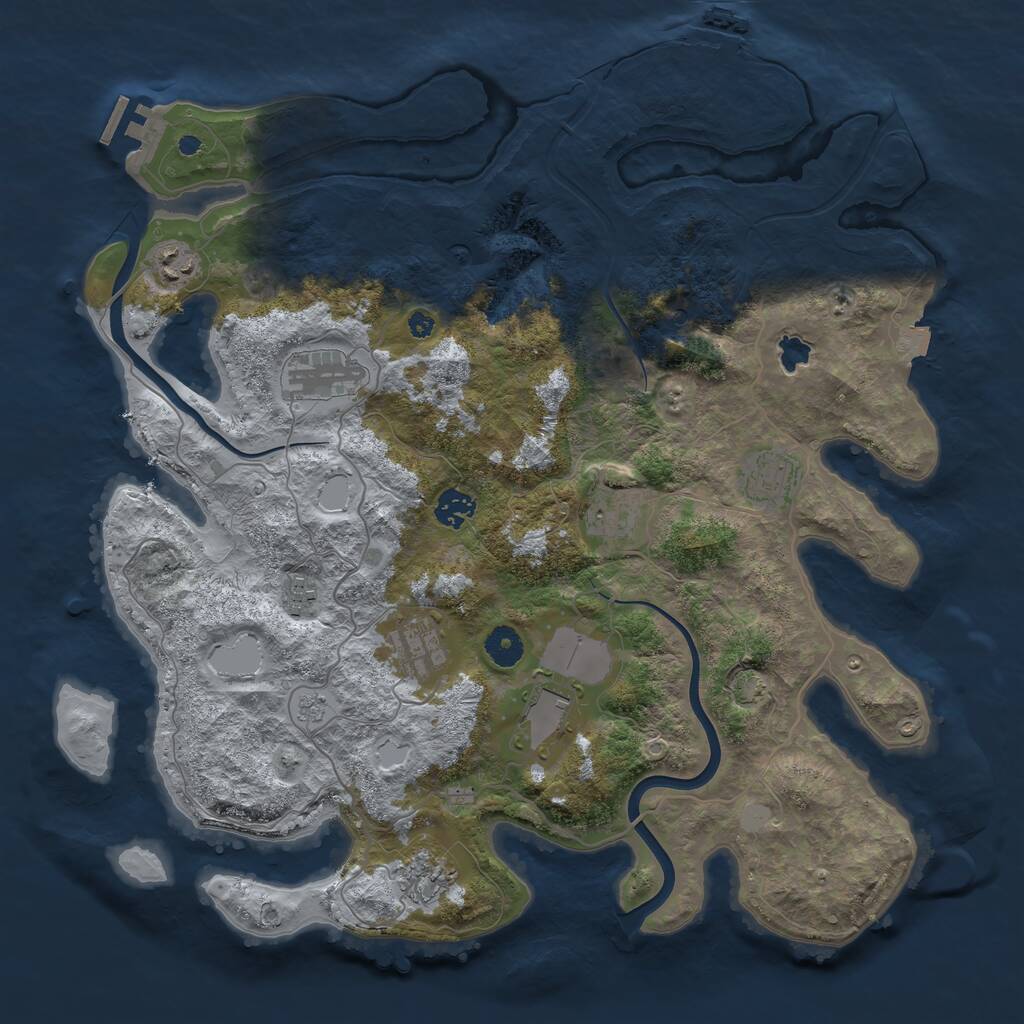 Rust Map: Procedural Map, Size: 4000, Seed: 371800420, 15 Monuments