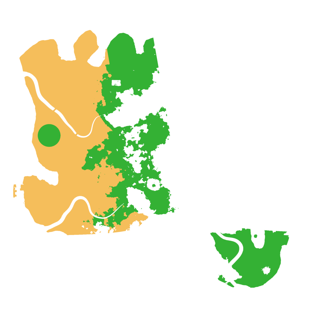 Biome Rust Map: Procedural Map, Size: 3700, Seed: 779619029