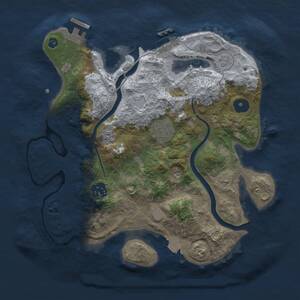 Thumbnail Rust Map: Procedural Map, Size: 3000, Seed: 960897777, 9 Monuments