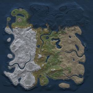 Thumbnail Rust Map: Procedural Map, Size: 4500, Seed: 1018801491, 13 Monuments