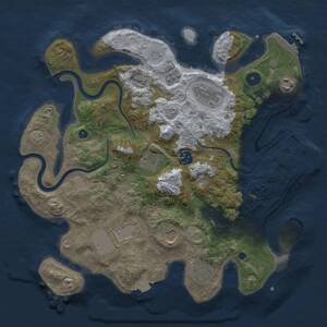 Thumbnail Rust Map: Procedural Map, Size: 3500, Seed: 1133252798, 14 Monuments