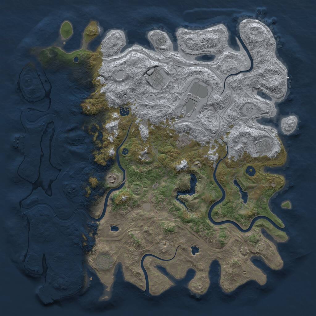 Rust Map: Procedural Map, Size: 4750, Seed: 5146498, 14 Monuments