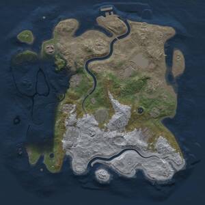 Thumbnail Rust Map: Procedural Map, Size: 3500, Seed: 891213258, 14 Monuments