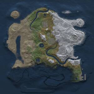 Thumbnail Rust Map: Procedural Map, Size: 3250, Seed: 370632711, 11 Monuments