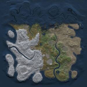 Thumbnail Rust Map: Procedural Map, Size: 3900, Seed: 1742355602, 13 Monuments