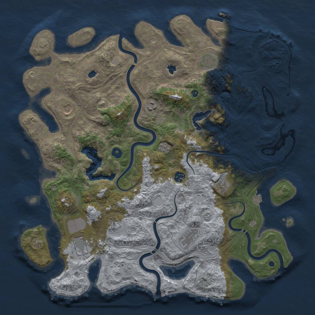 Rust Map: Procedural Map, Size: 4500, Seed: 24744481, 15 Monuments