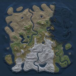 Thumbnail Rust Map: Procedural Map, Size: 4500, Seed: 24744481, 15 Monuments