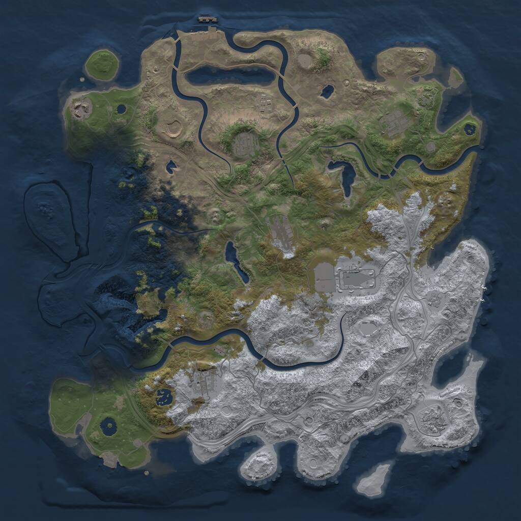 Rust Map: Procedural Map, Size: 4500, Seed: 436159968, 15 Monuments