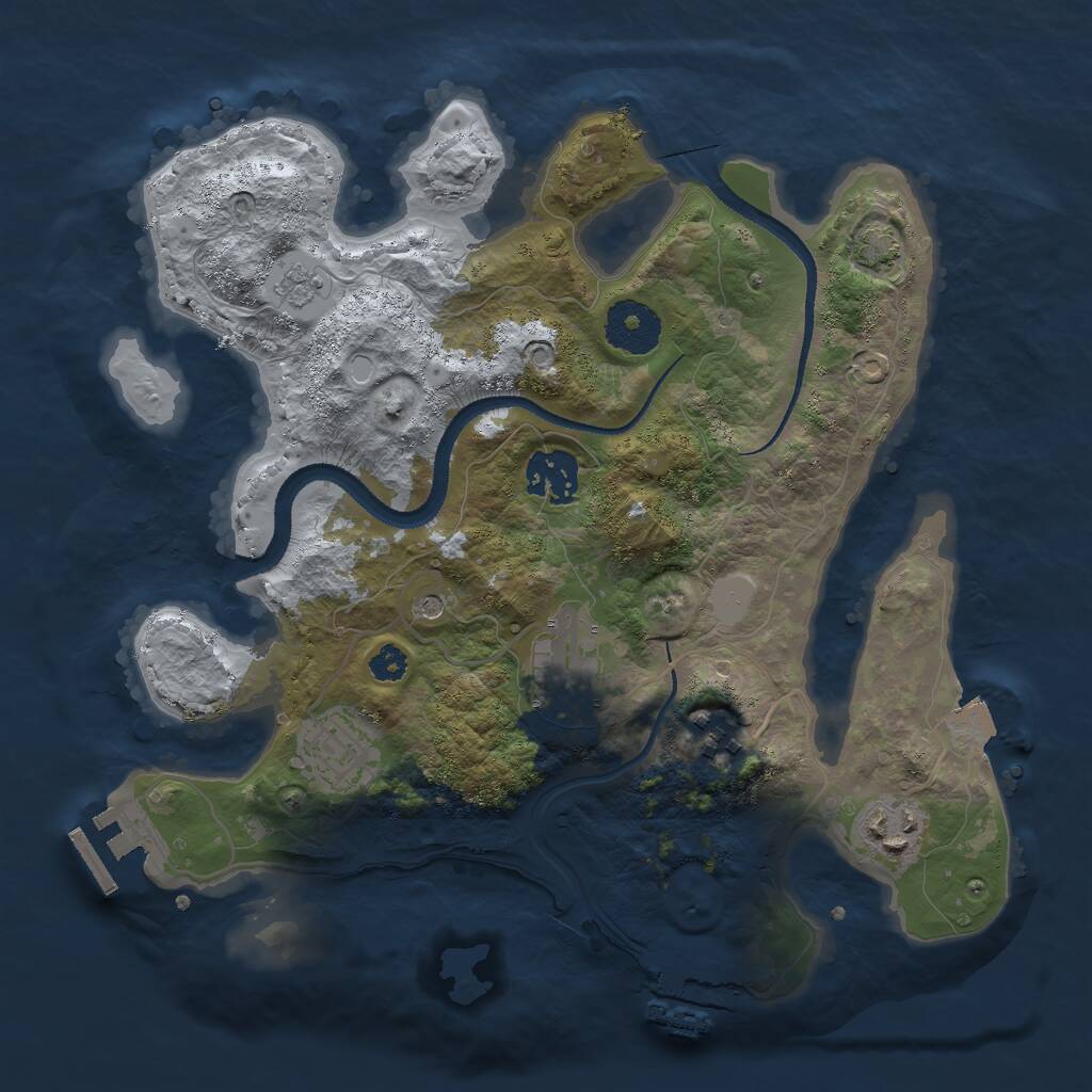 Rust Map: Procedural Map, Size: 3000, Seed: 43546231, 11 Monuments