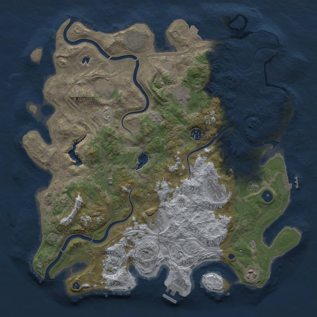 Rust Map: Procedural Map, Size: 4250, Seed: 482001, 15 Monuments