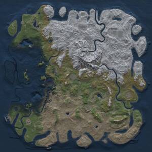 Thumbnail Rust Map: Procedural Map, Size: 6000, Seed: 11548, 17 Monuments