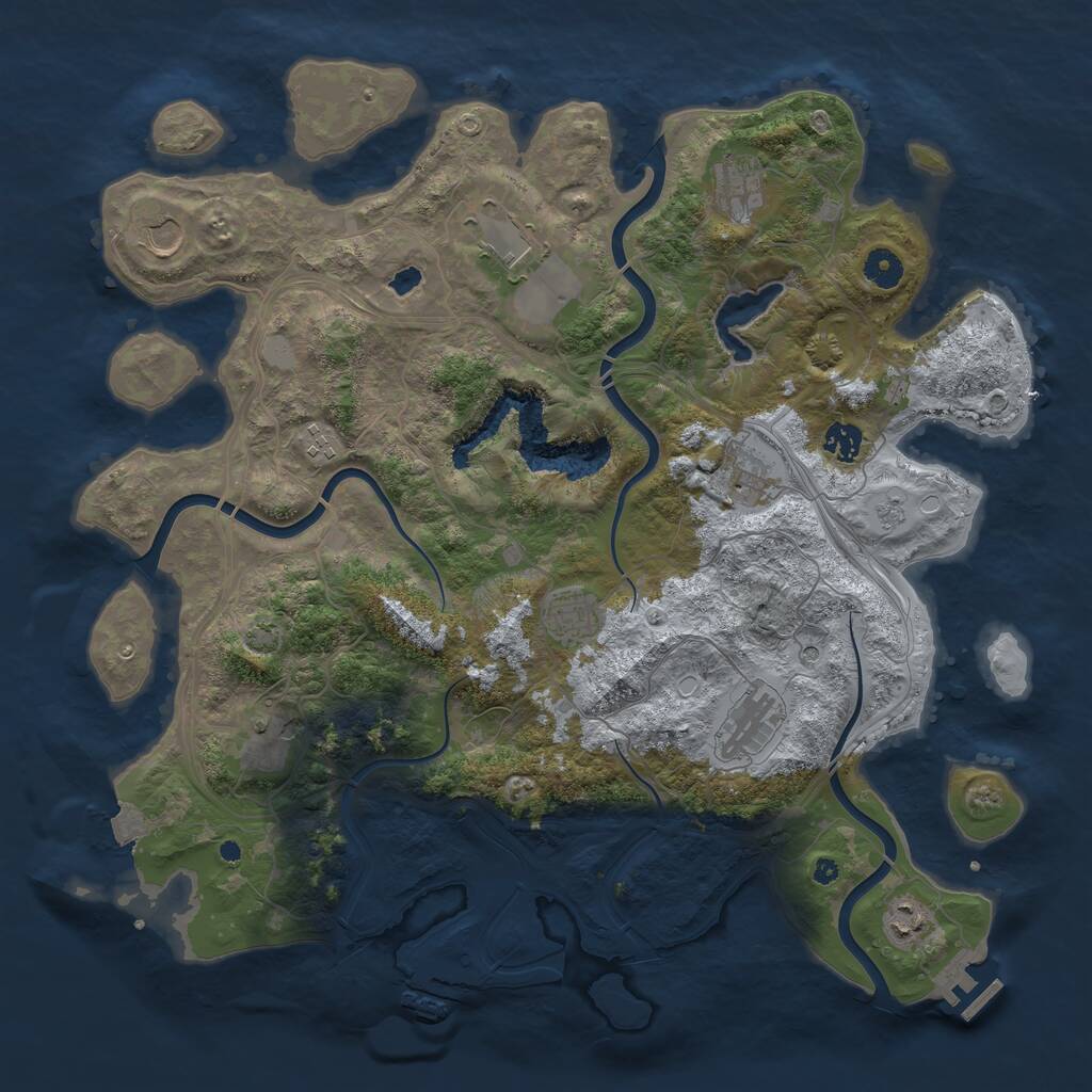 Rust Map: Procedural Map, Size: 4250, Seed: 20875248, 16 Monuments