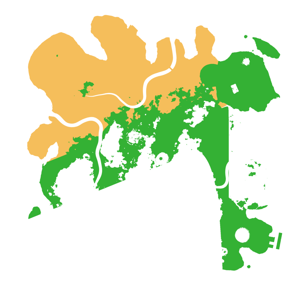 Biome Rust Map: Procedural Map, Size: 3700, Seed: 14543090