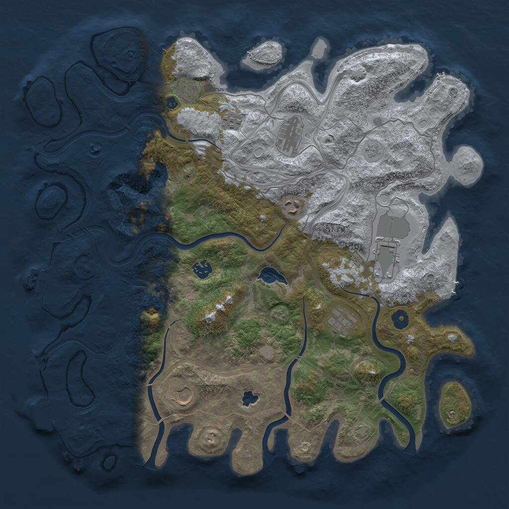 Rust Map: Procedural Map, Size: 4250, Seed: 1649282378, 13 Monuments