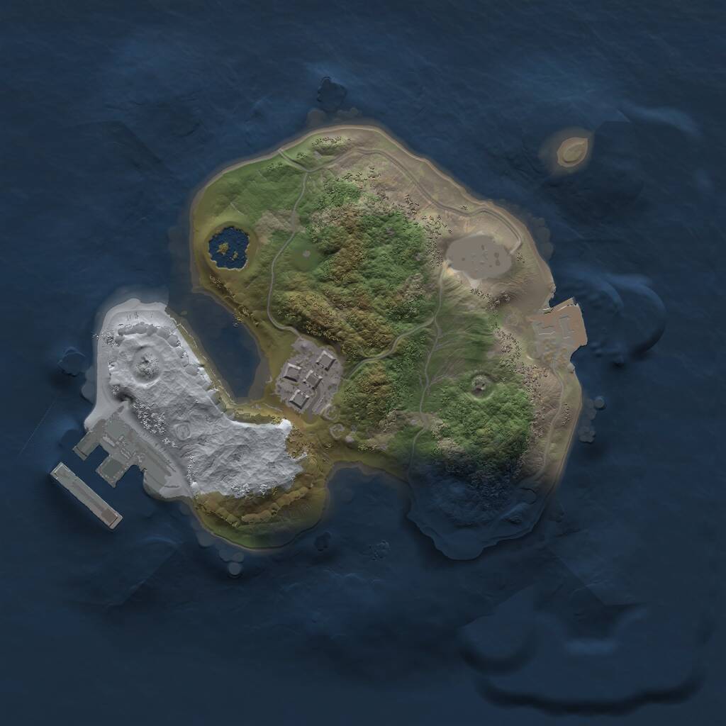 Rust Map: Procedural Map, Size: 1750, Seed: 32567, 3 Monuments