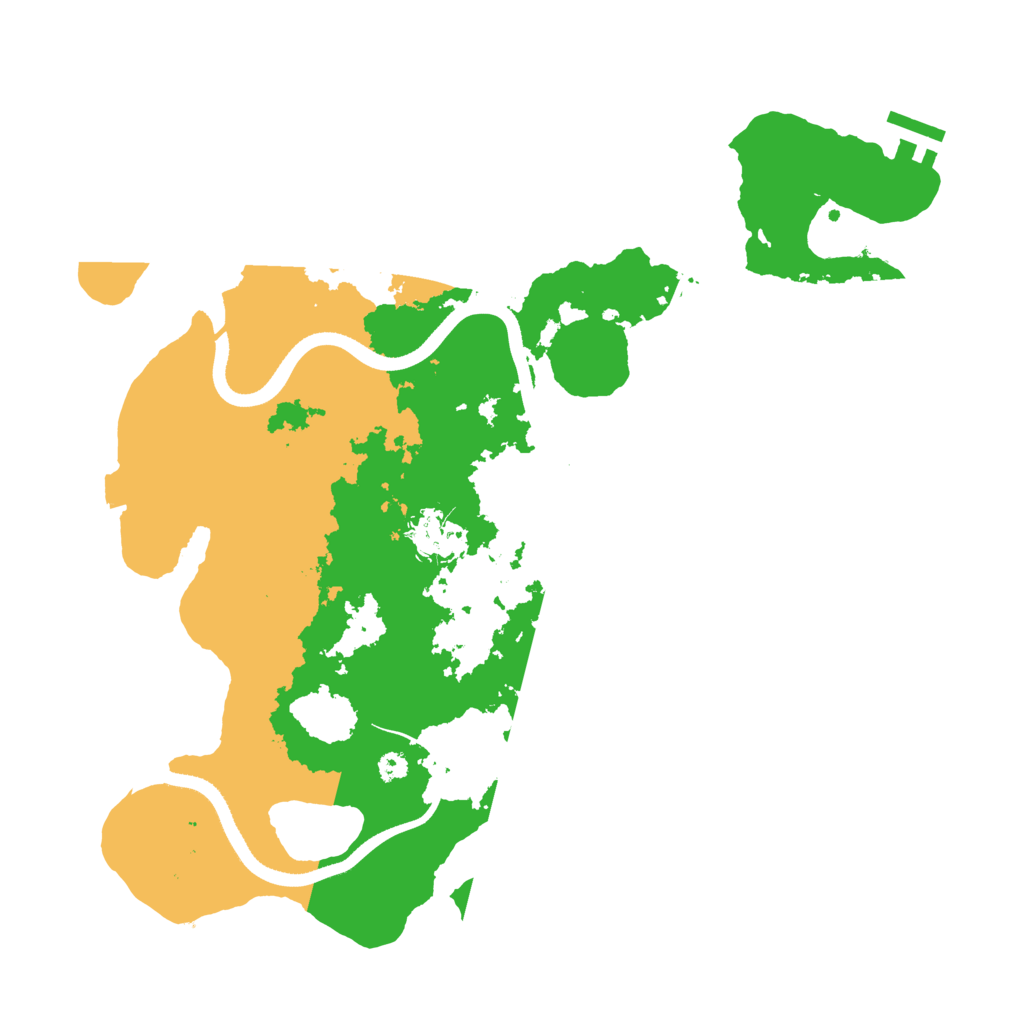 Biome Rust Map: Procedural Map, Size: 3500, Seed: 415457005