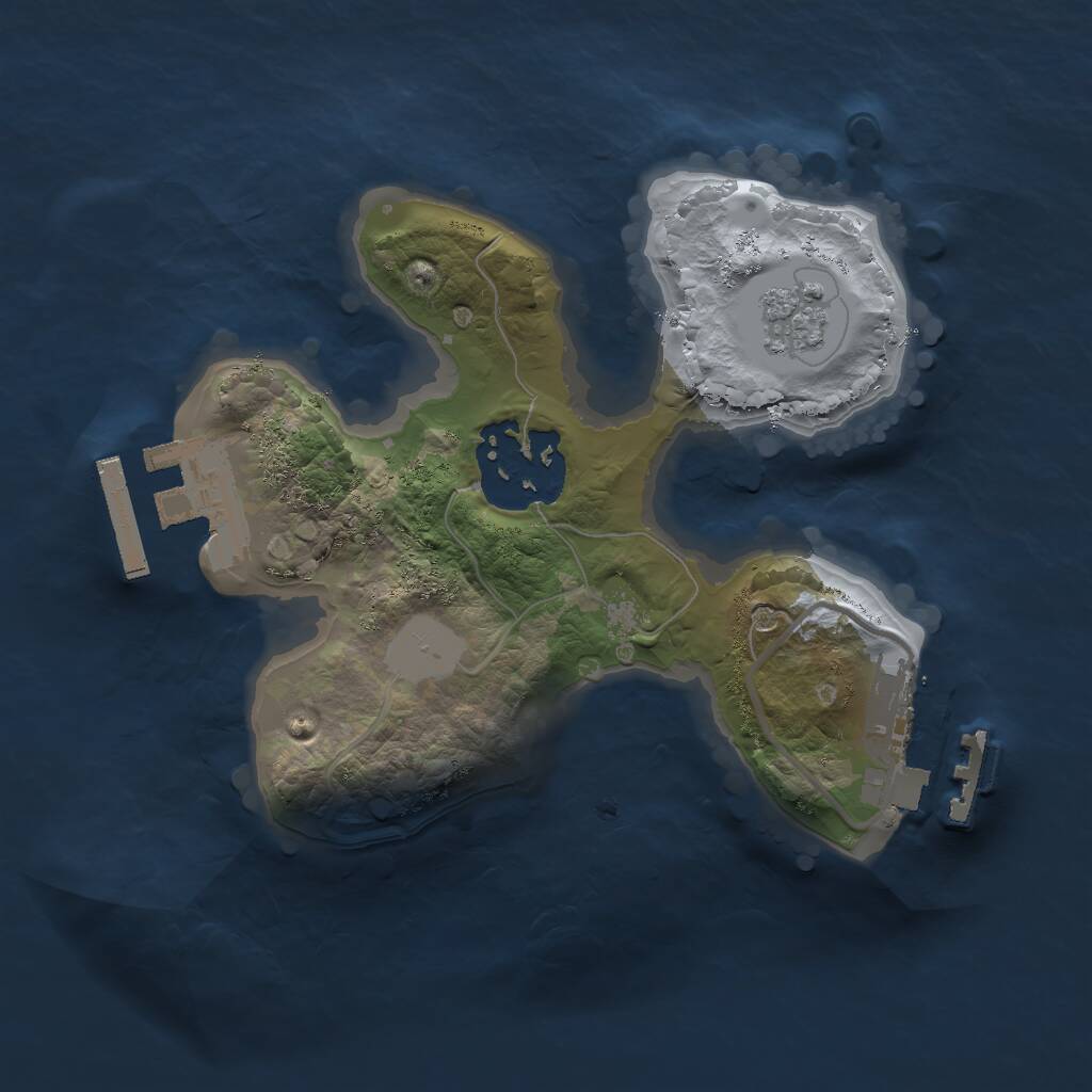 Rust Map: Procedural Map, Size: 1800, Seed: 1953888799, 5 Monuments
