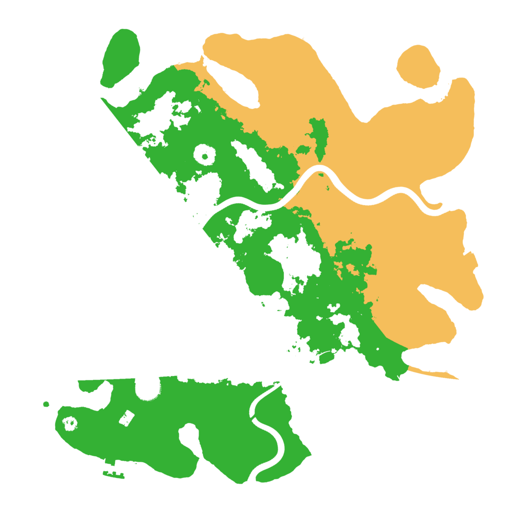 Biome Rust Map: Procedural Map, Size: 3600, Seed: 2628