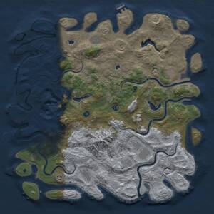 Thumbnail Rust Map: Procedural Map, Size: 5000, Seed: 814224611, 16 Monuments