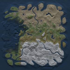 Thumbnail Rust Map: Procedural Map, Size: 5000, Seed: 814224611, 17 Monuments