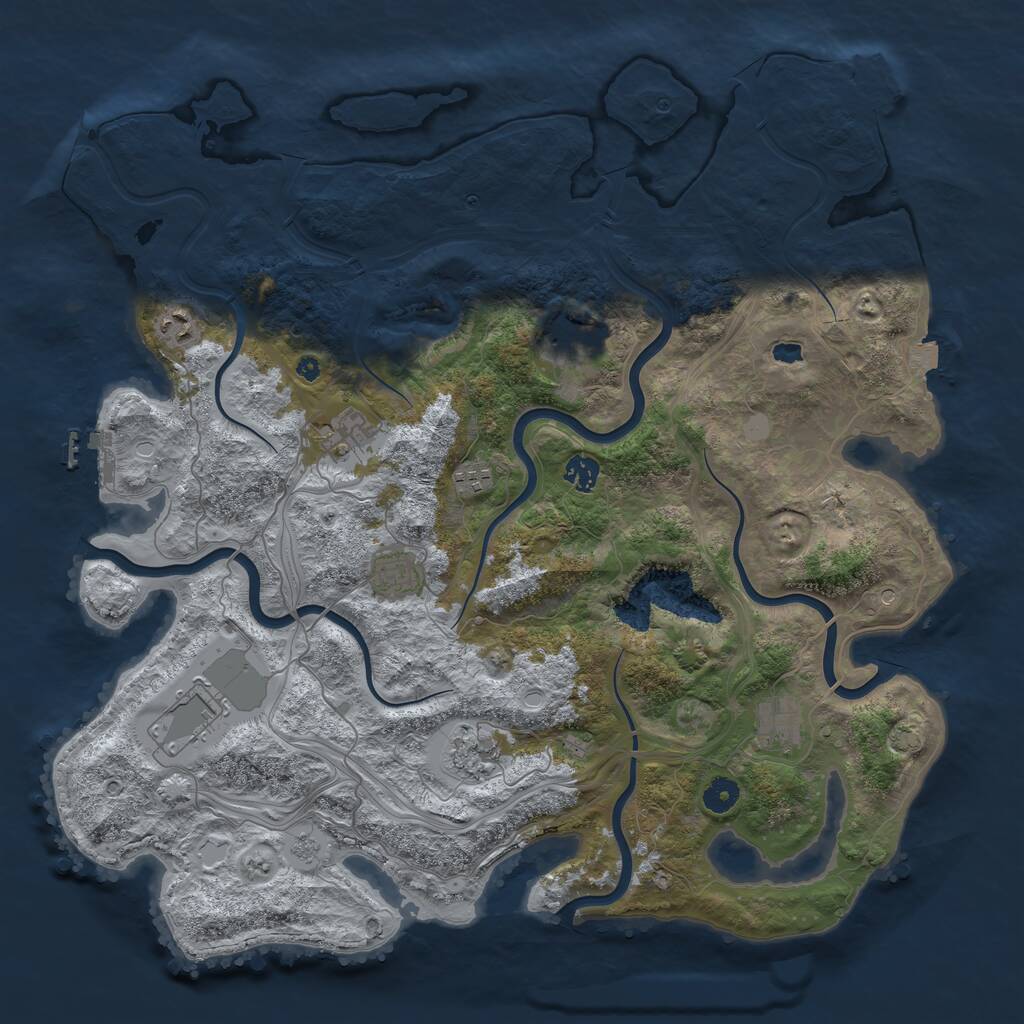 Rust Map: Procedural Map, Size: 4365, Seed: 210383, 15 Monuments