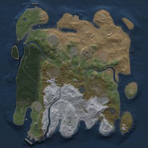 Thumbnail Rust Map: Procedural Map, Size: 3500, Seed: 925181944, 18 Monuments