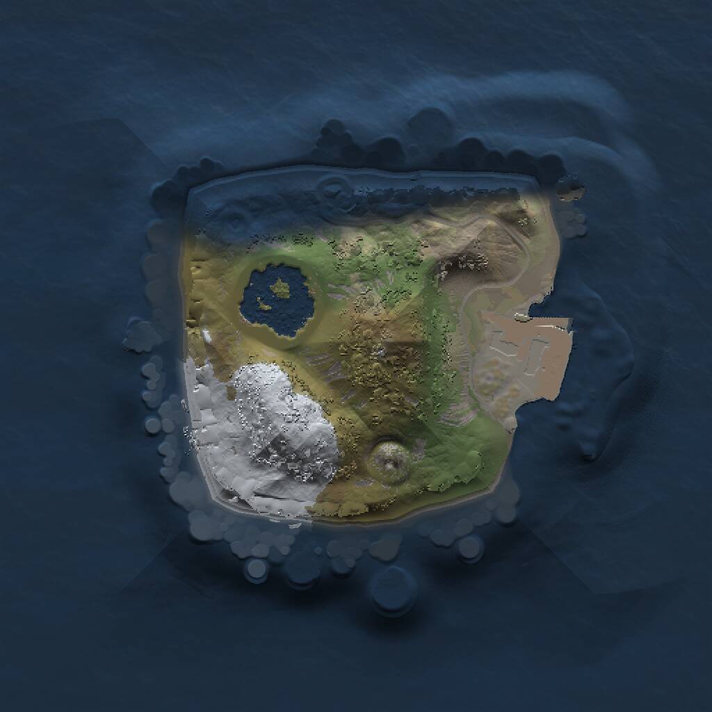 Rust Map: Procedural Map, Size: 1000, Seed: 25896, 1 Monuments