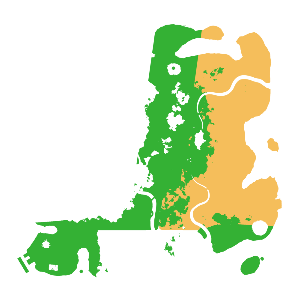 Biome Rust Map: Procedural Map, Size: 3600, Seed: 150857