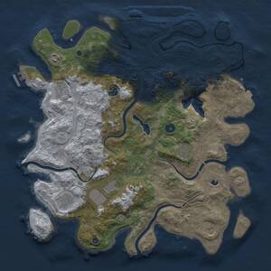 Thumbnail Rust Map: Procedural Map, Size: 4250, Seed: 486864789, 15 Monuments