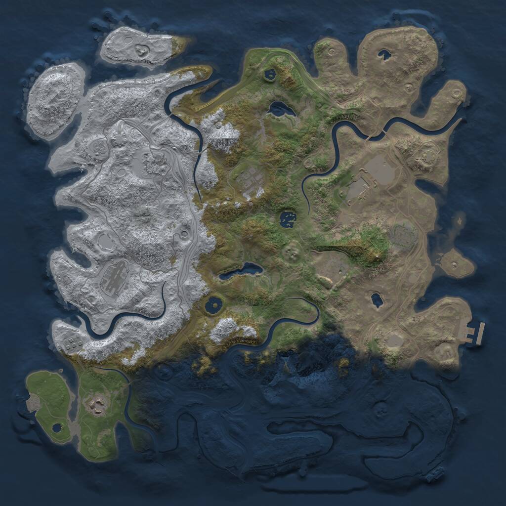 Rust Map: Procedural Map, Size: 4500, Seed: 94844231, 15 Monuments