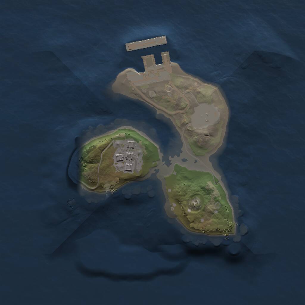 Rust Map: Procedural Map, Size: 1500, Seed: 918771195, 3 Monuments